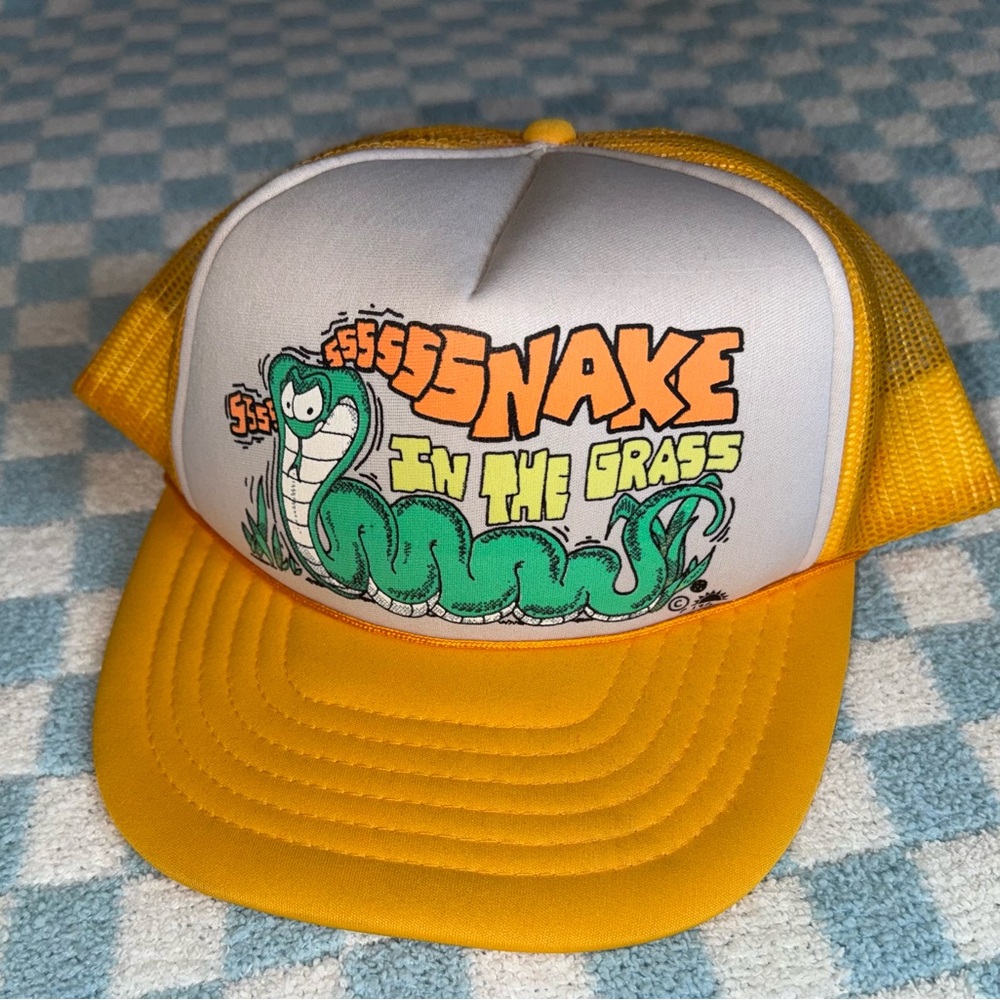 Snake In the Grass vintage trucker hat